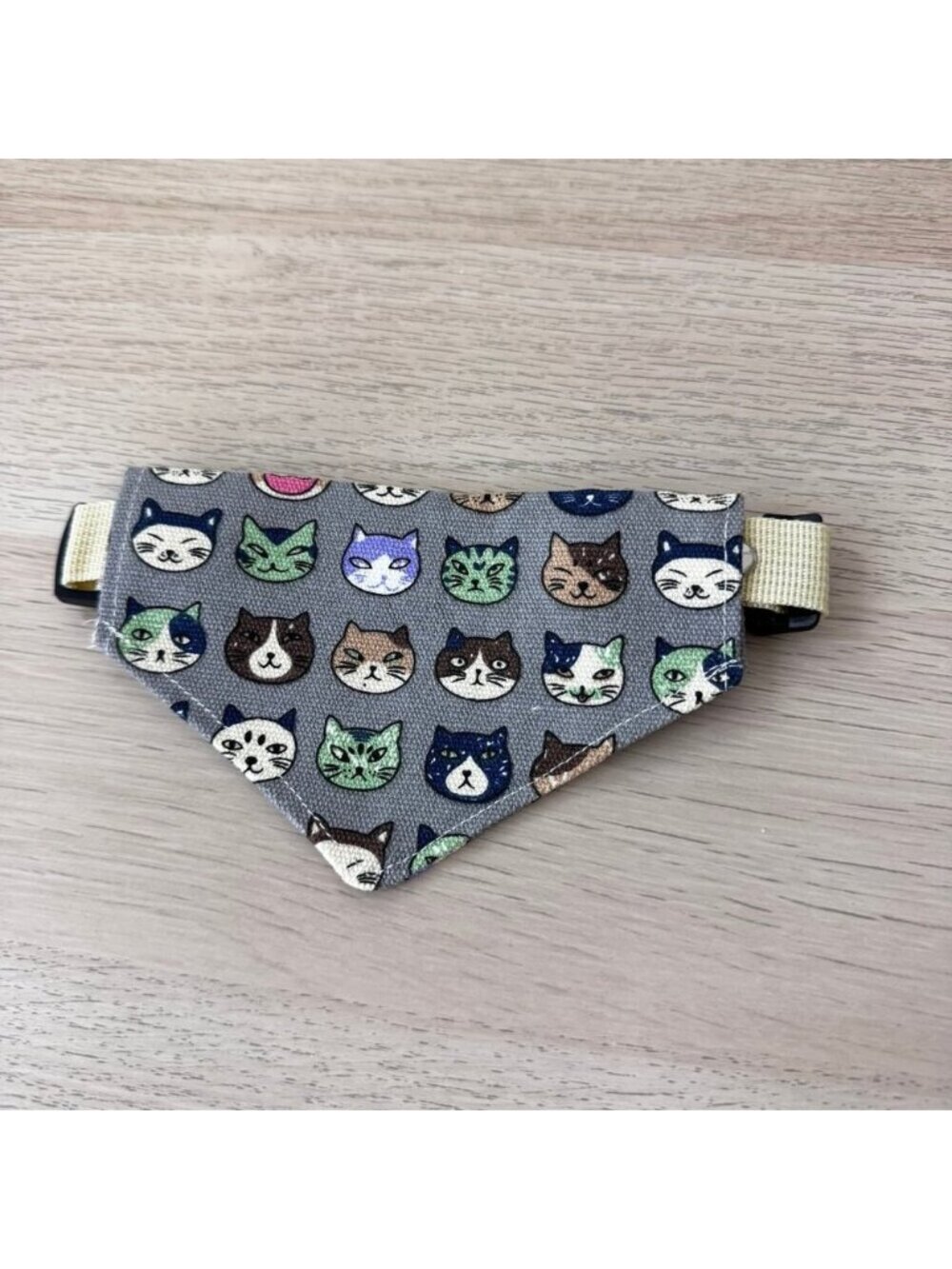 Japanese Cat Faces Collar Adjustable Bandana M | Small and Medium Dog or Cat